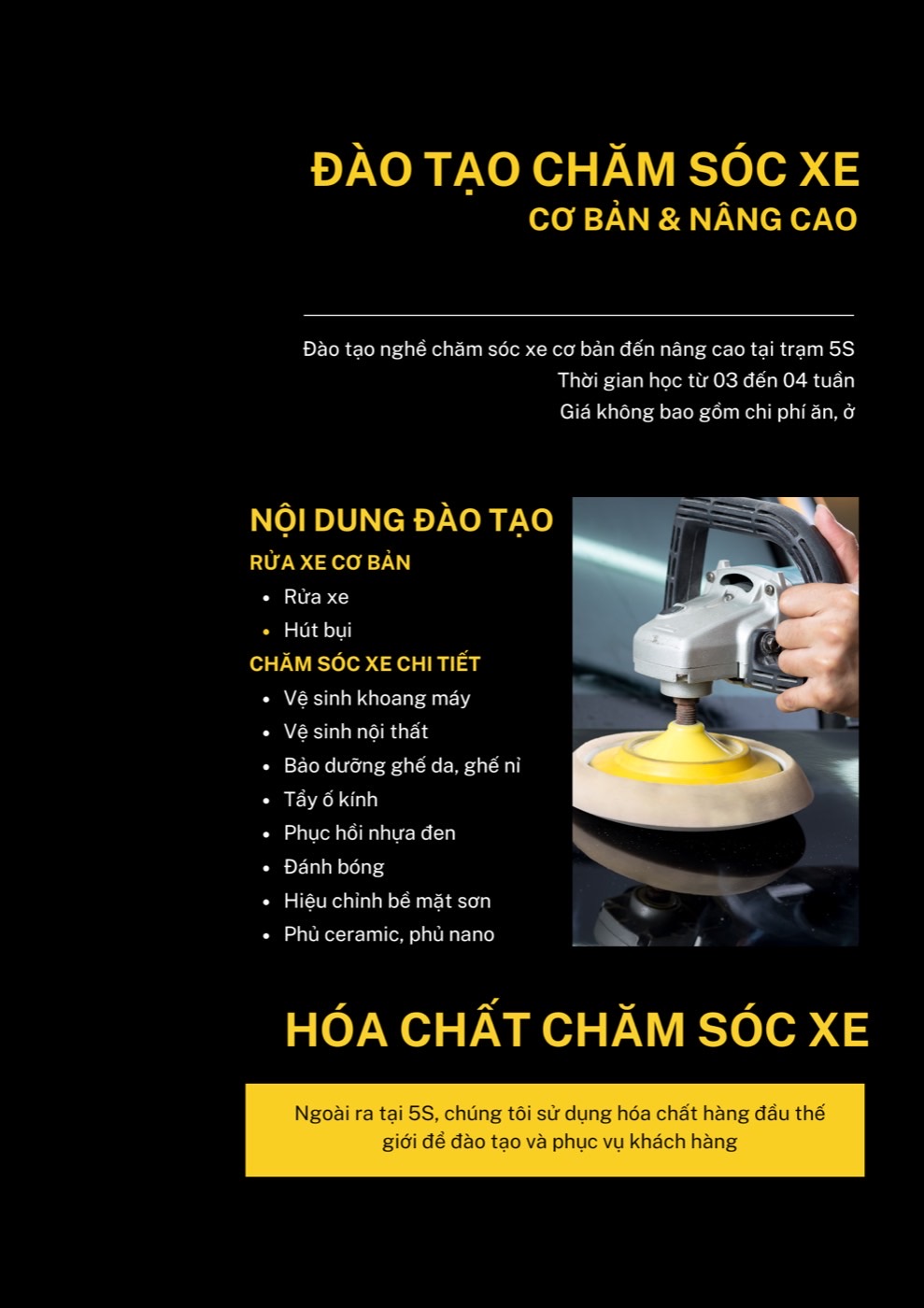 Trung tâm đào tạo nghề chăm sóc xe của Vinalinks Group